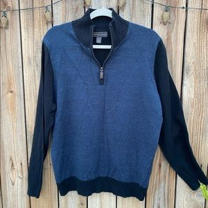 Tricots St Raphael Sweater Men Size M Classic  Blue Zip